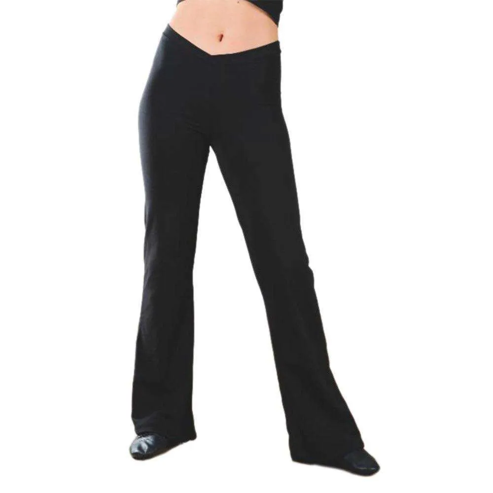 1st Position Black Nylon Jazz Pant