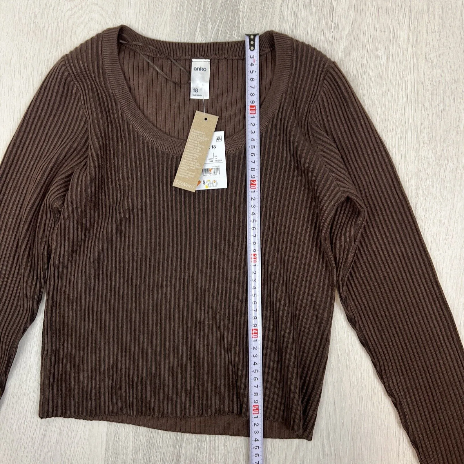Anko Womens Ribbed Stretch long Sleeve Tops Shirts Size 18 (New - 3 Shirts)