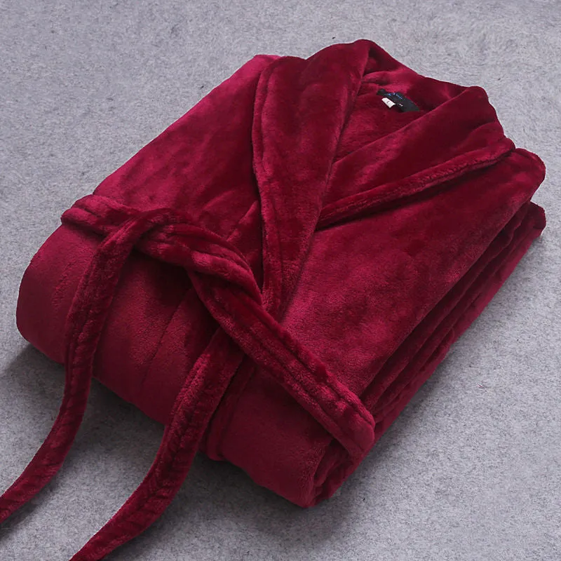 Autumn / Winter Coral Fleece Bathrobe