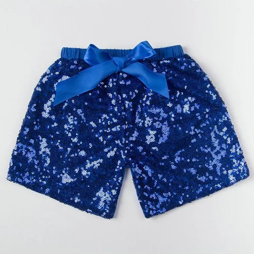 Baby Girls Shorts Golden Sequin Shorts With Bow Summer Children Girls Shiny Short Pants