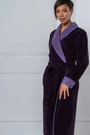 Bamboo Blend Luxe Contrast Shawl Collar Bathrobe