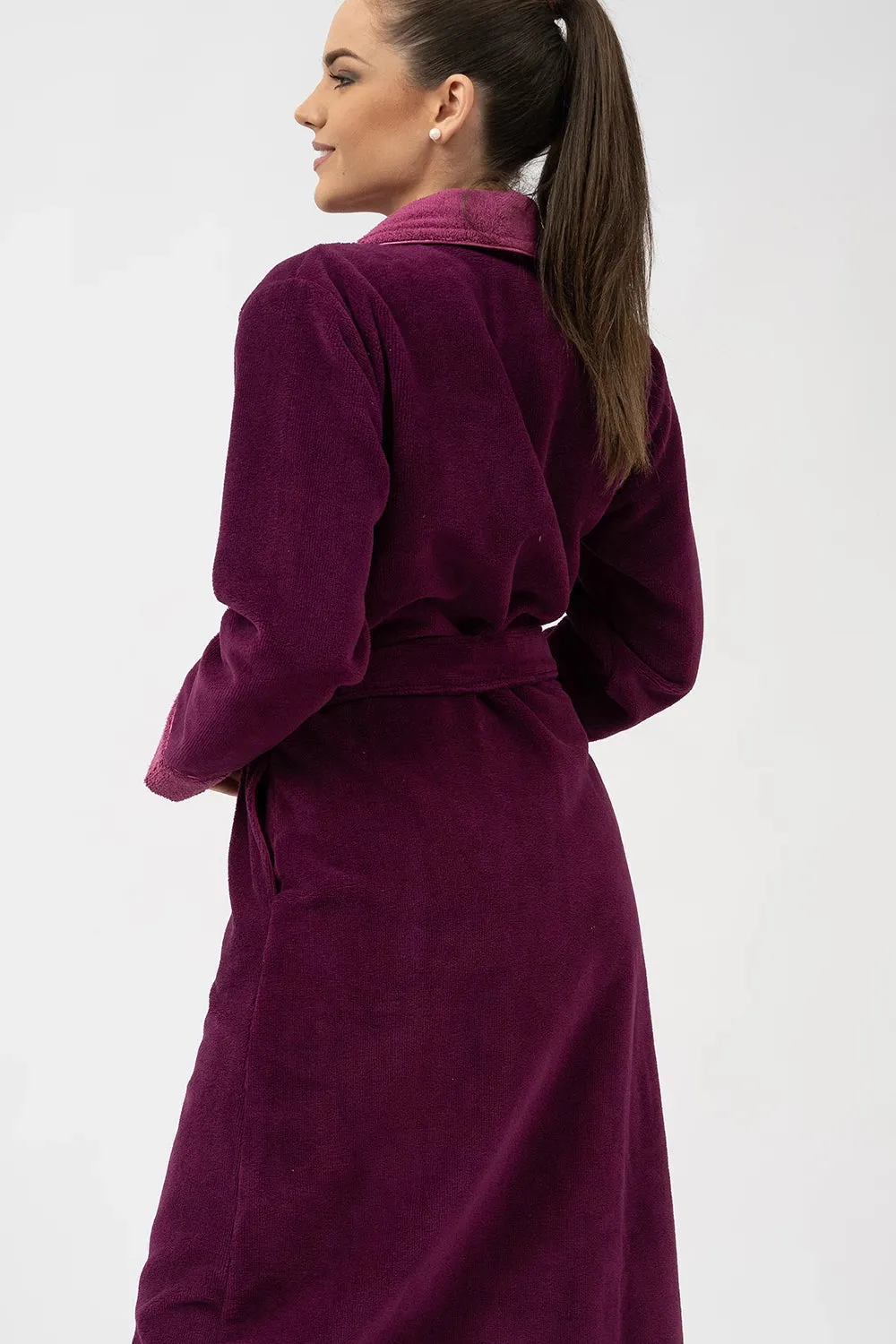 Bamboo Blend Luxe Contrast Shawl Collar Bathrobe