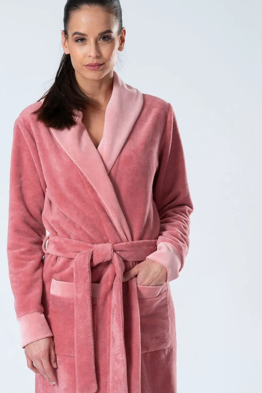 Bamboo Blended Double Fabric Shawl Collar Bathrobe