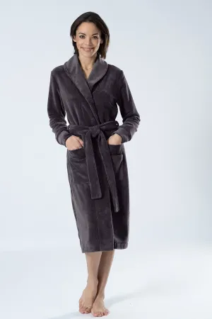Bamboo Blended Double Fabric Shawl Collar Bathrobe