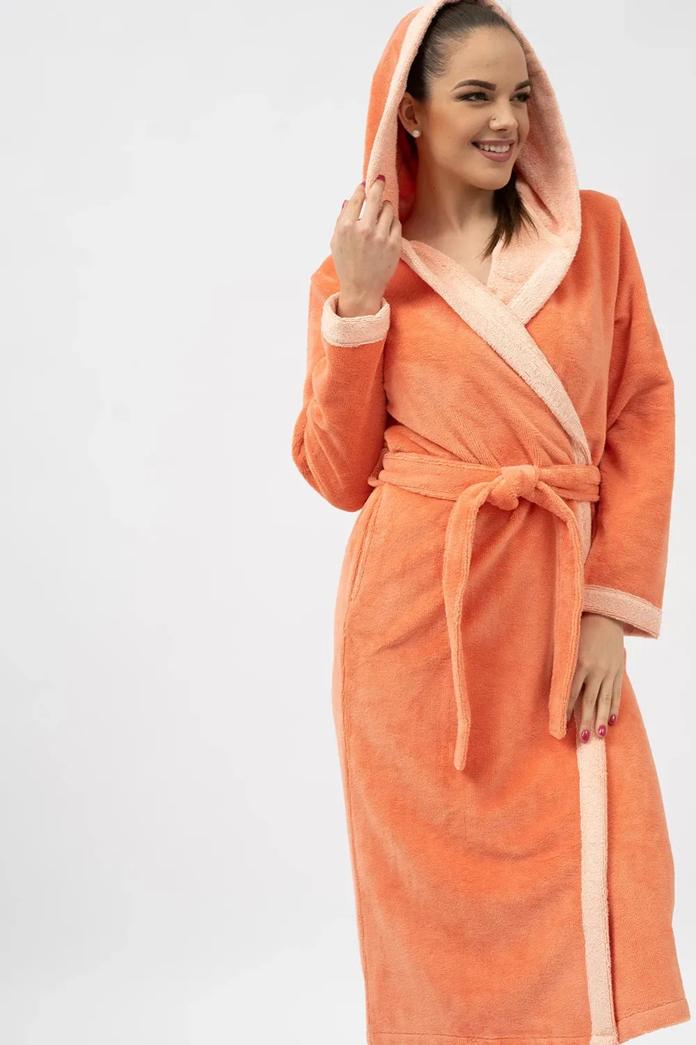 Bamboo-Infused Long Hooded Robe