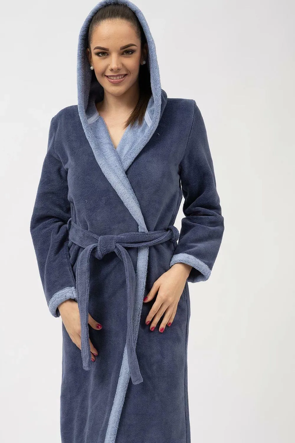 Bamboo-Infused Long Hooded Robe
