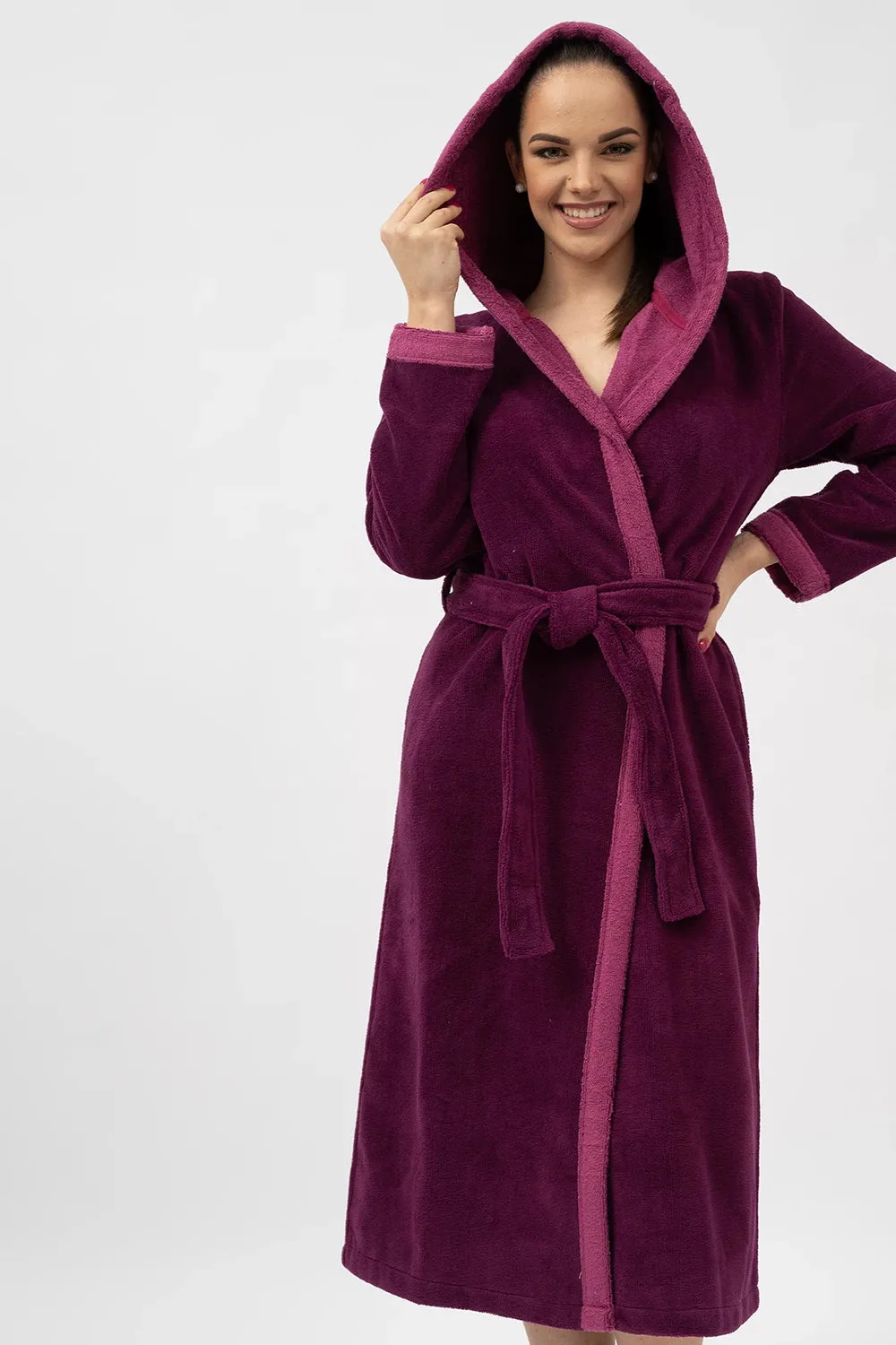 Bamboo-Infused Long Hooded Robe