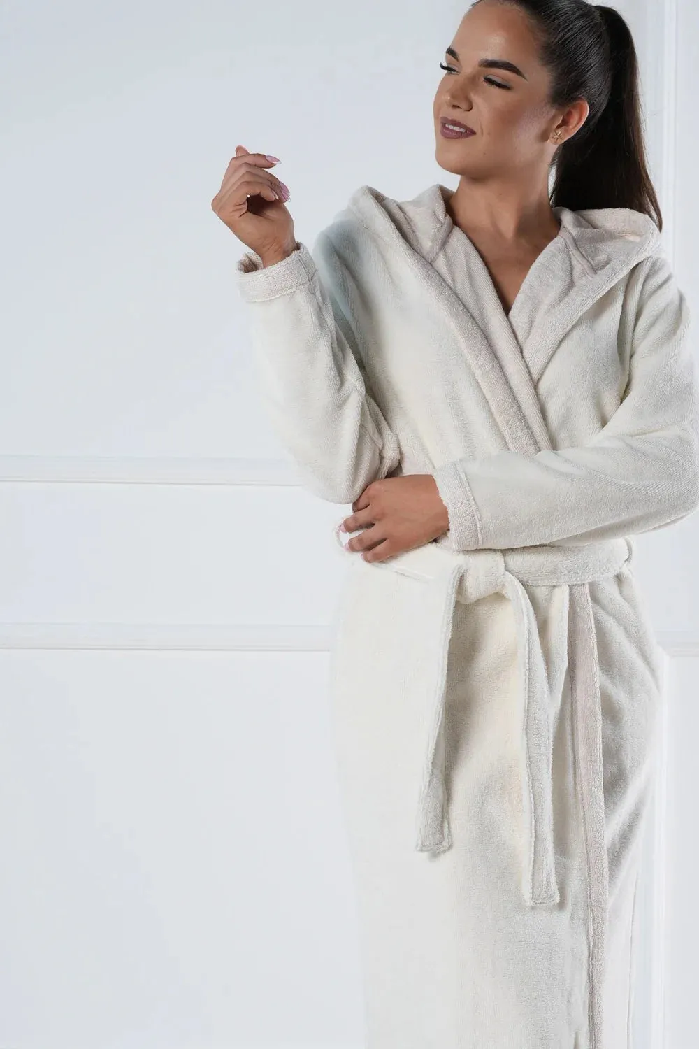 Bamboo-Infused Long Hooded Robe