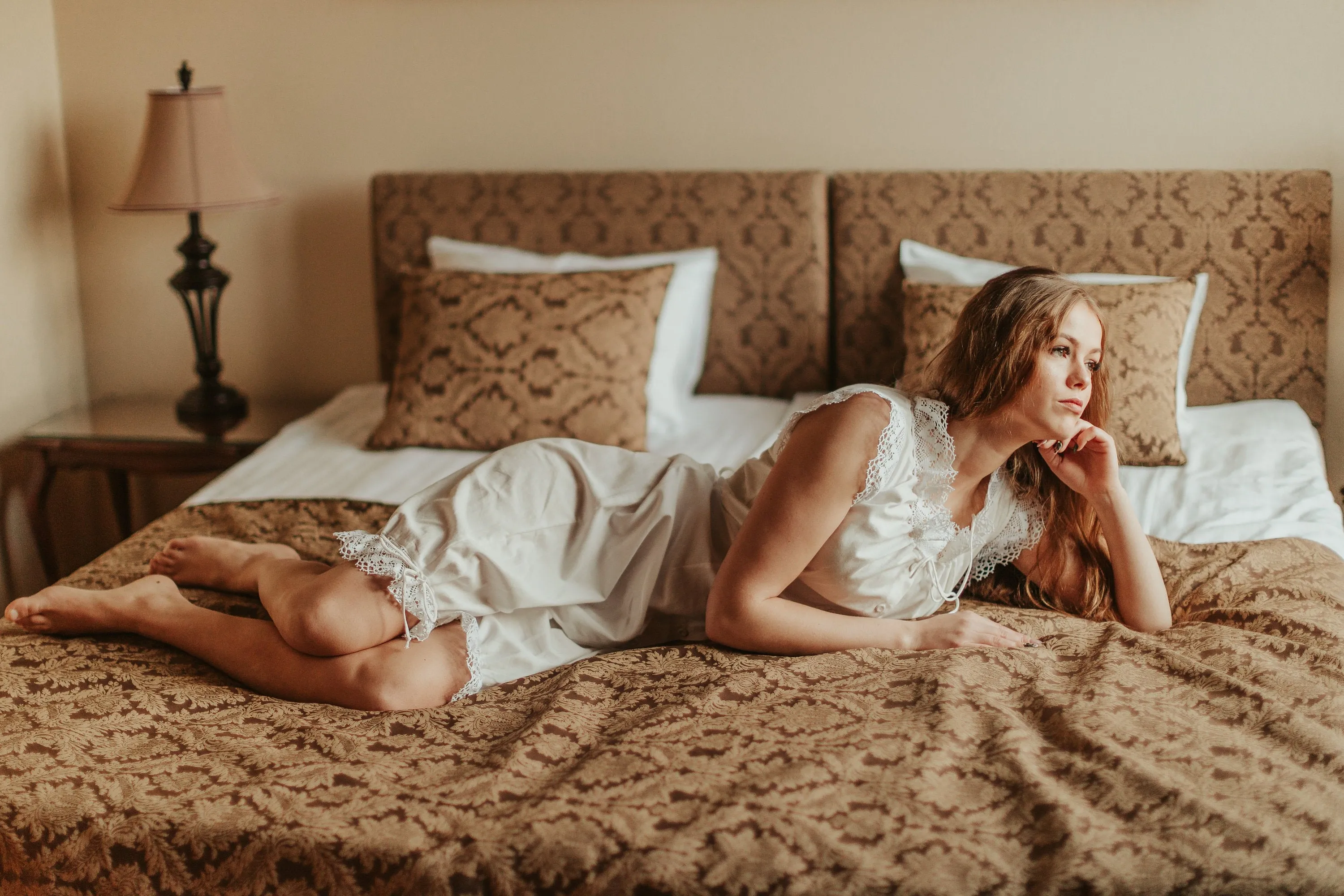 Baroness of the Dawn - Victorian Inspired Onesie in White Cotton