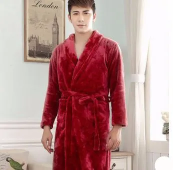 Bath Robe Female Lovers Coral Fleece 9 Colors Night Gown Spa Bathrobe Unisex Bath Robe Women Long Sleeve Womens Gowns