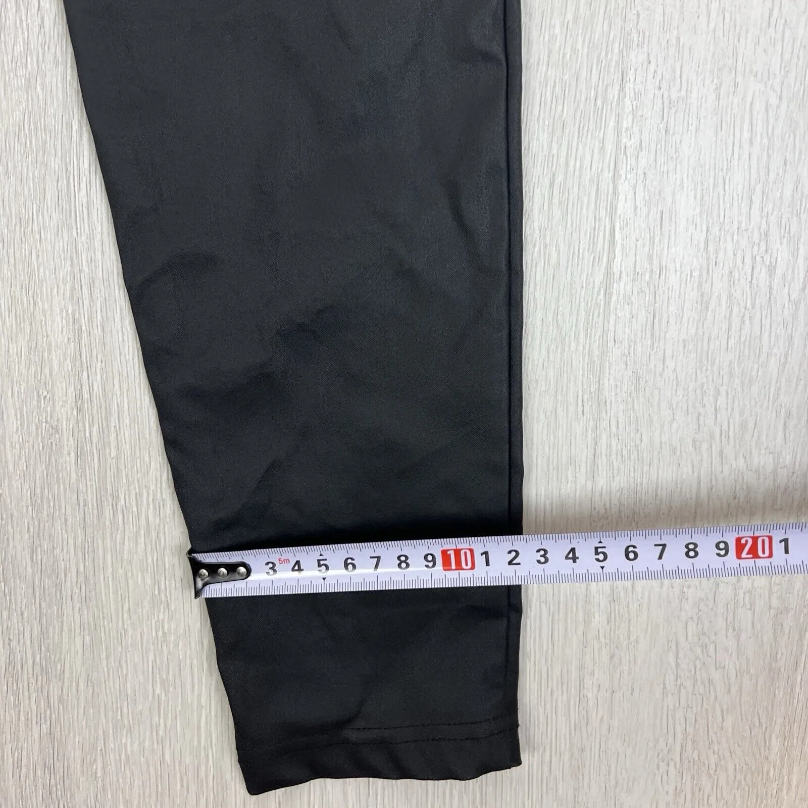 Belle & Bloom Womens Black Faux Leather High Waisted Leggings Size Small