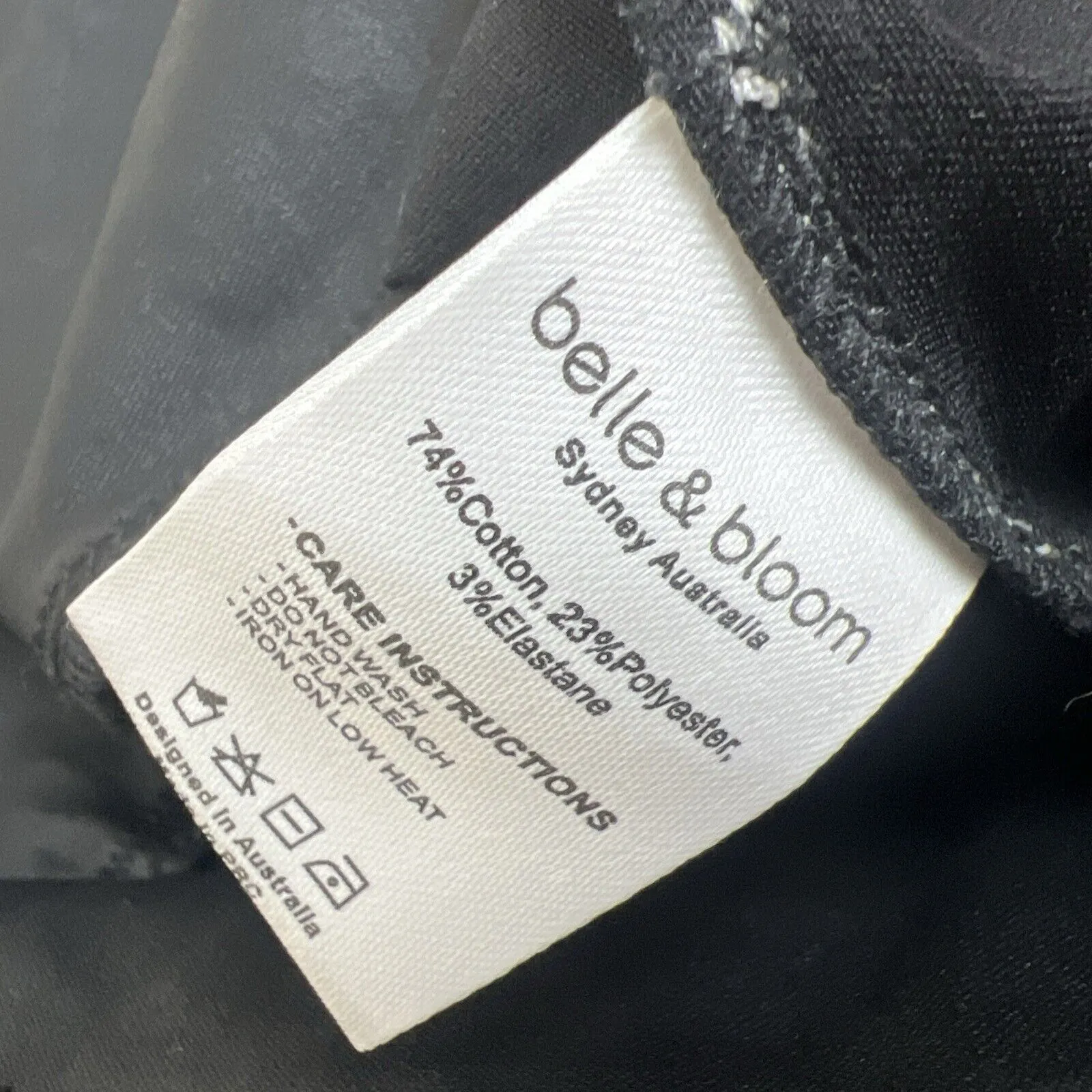 Belle & Bloom Womens Black Faux Leather High Waisted Leggings Size Small