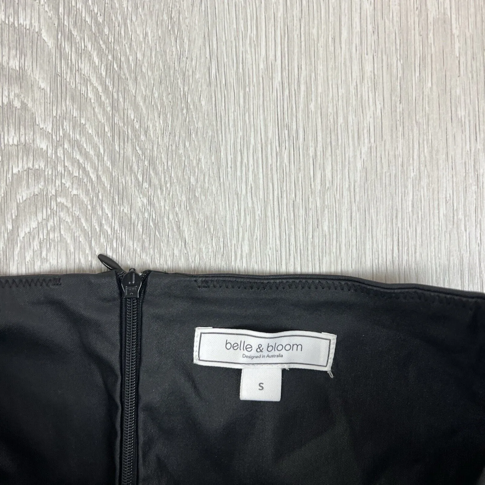 Belle & Bloom Womens Black Faux Leather High Waisted Leggings Size Small