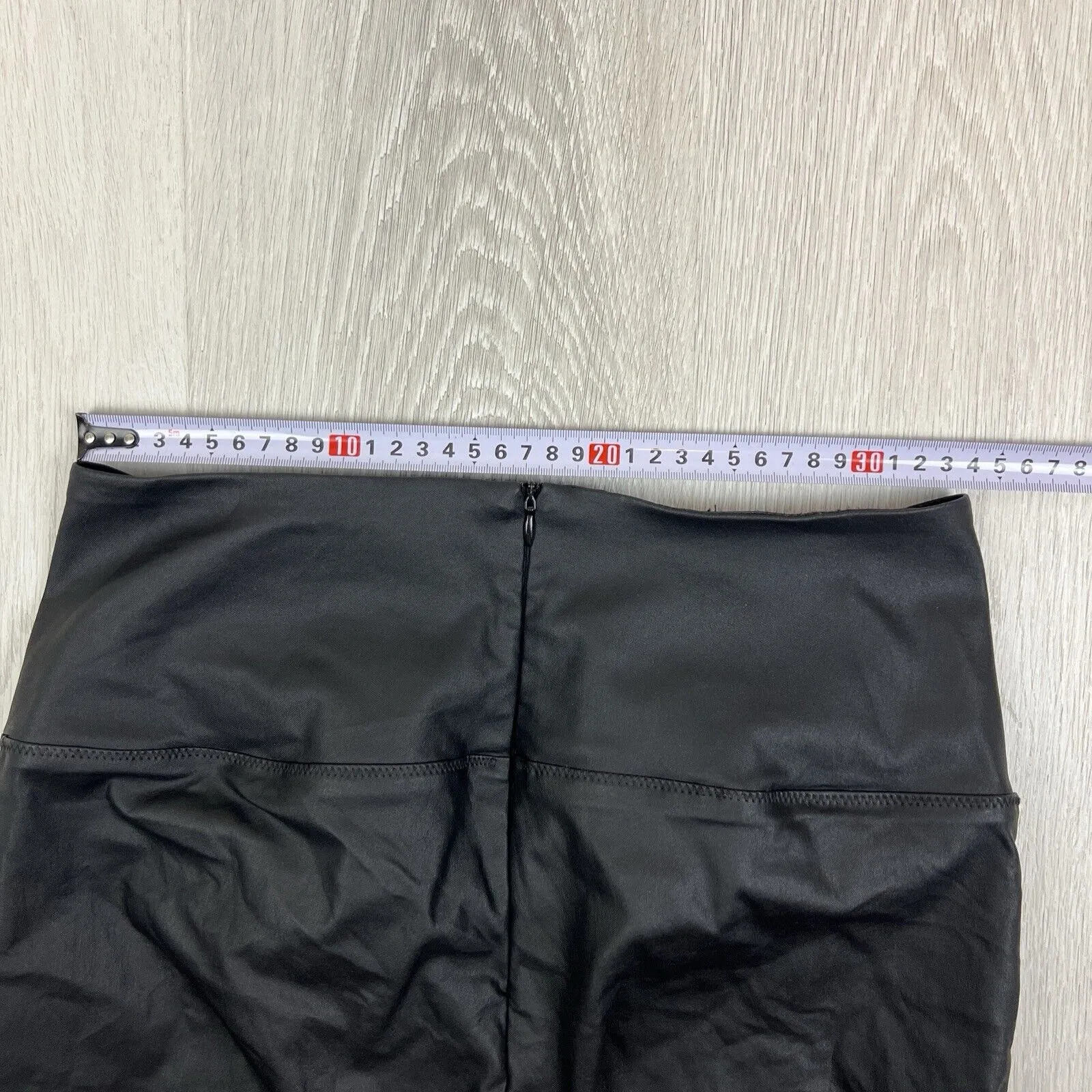 Belle & Bloom Womens Black Faux Leather High Waisted Leggings Size Small