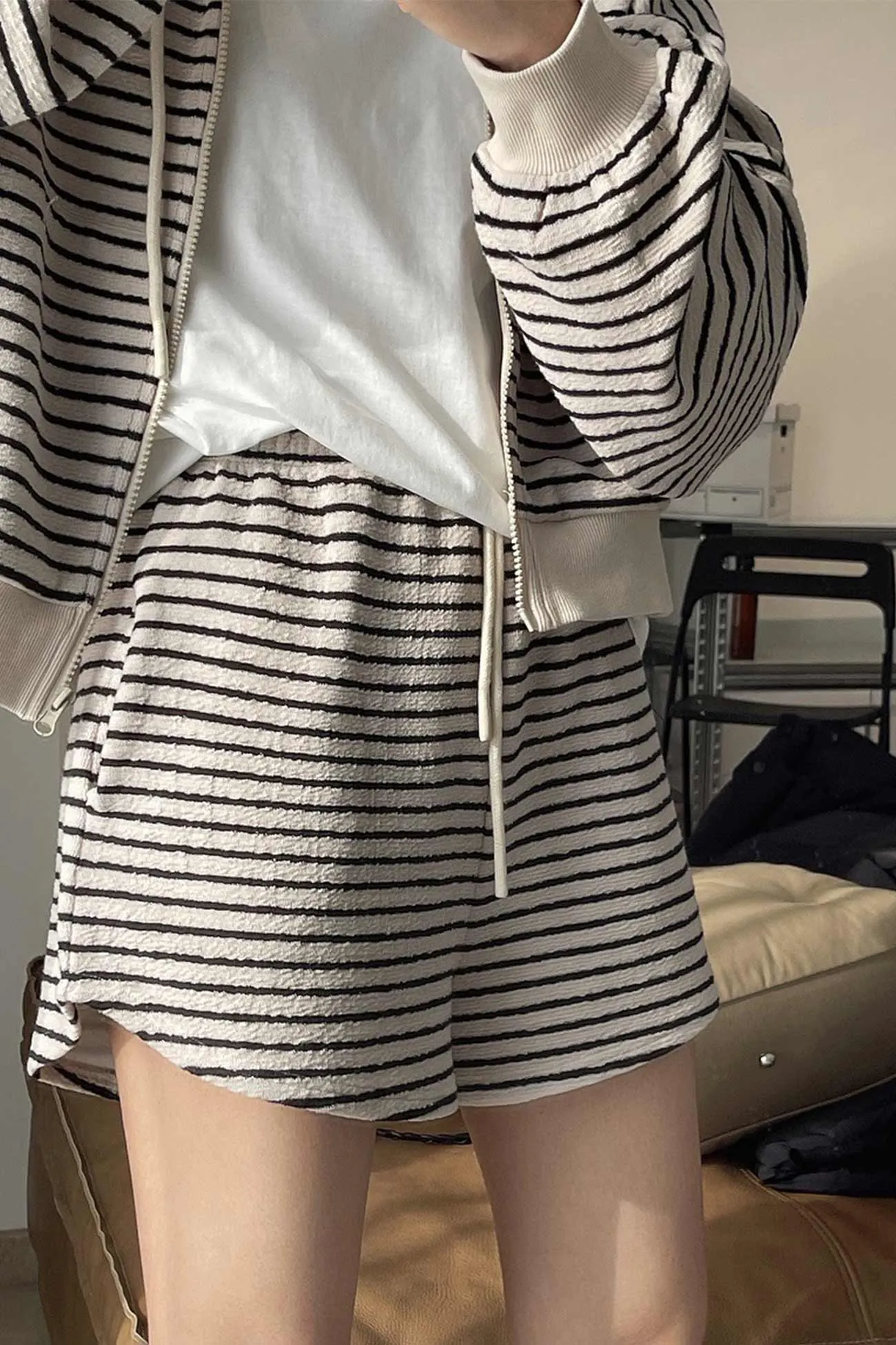 BerryBetty - Striped Casual Loose Shorts