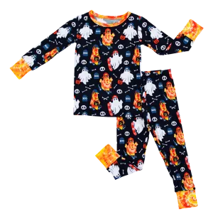 Birdie Bean Austin Tie Dye Ghost Halloween 2-piece Long Sleeve Pajamas