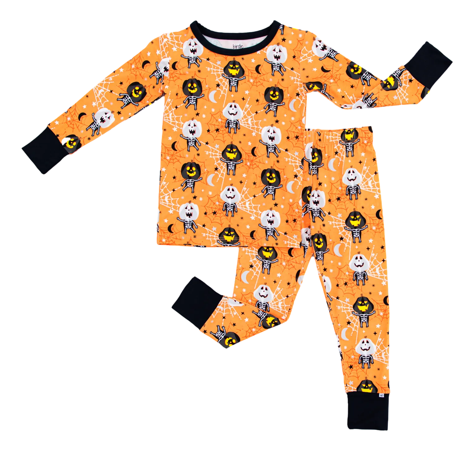 Birdie Bean Michael Glow in the Dark Pumpkin 2-piece Long Sleeve Pajamas