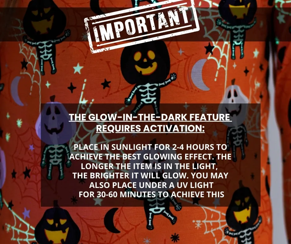 Birdie Bean Willie Glow in the Dark Western Skeleton 2-piece Short Sleeve Pajamas with Shorts