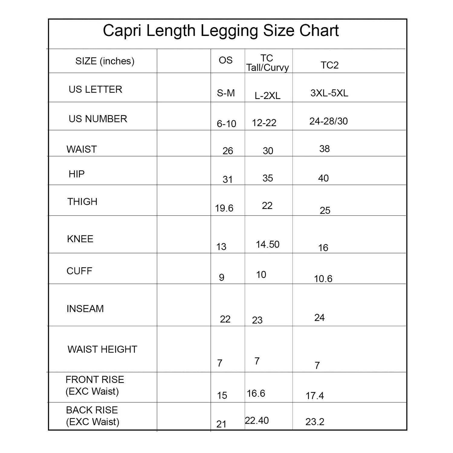 Black Capri Criss Cross