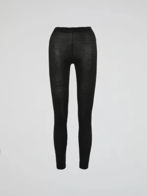 Black Knitted Leggings