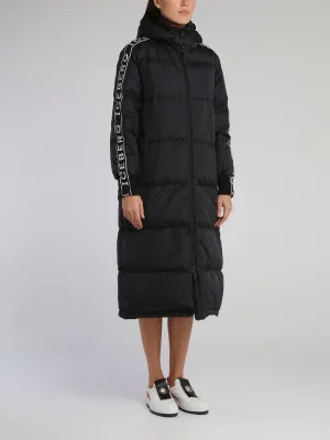 Black Logo Tape Down Jacket
