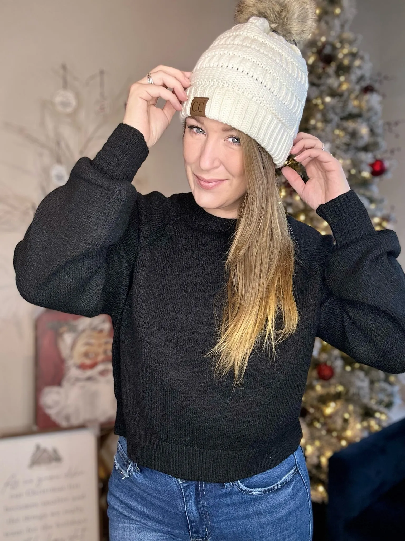 Black Raglan Sweater