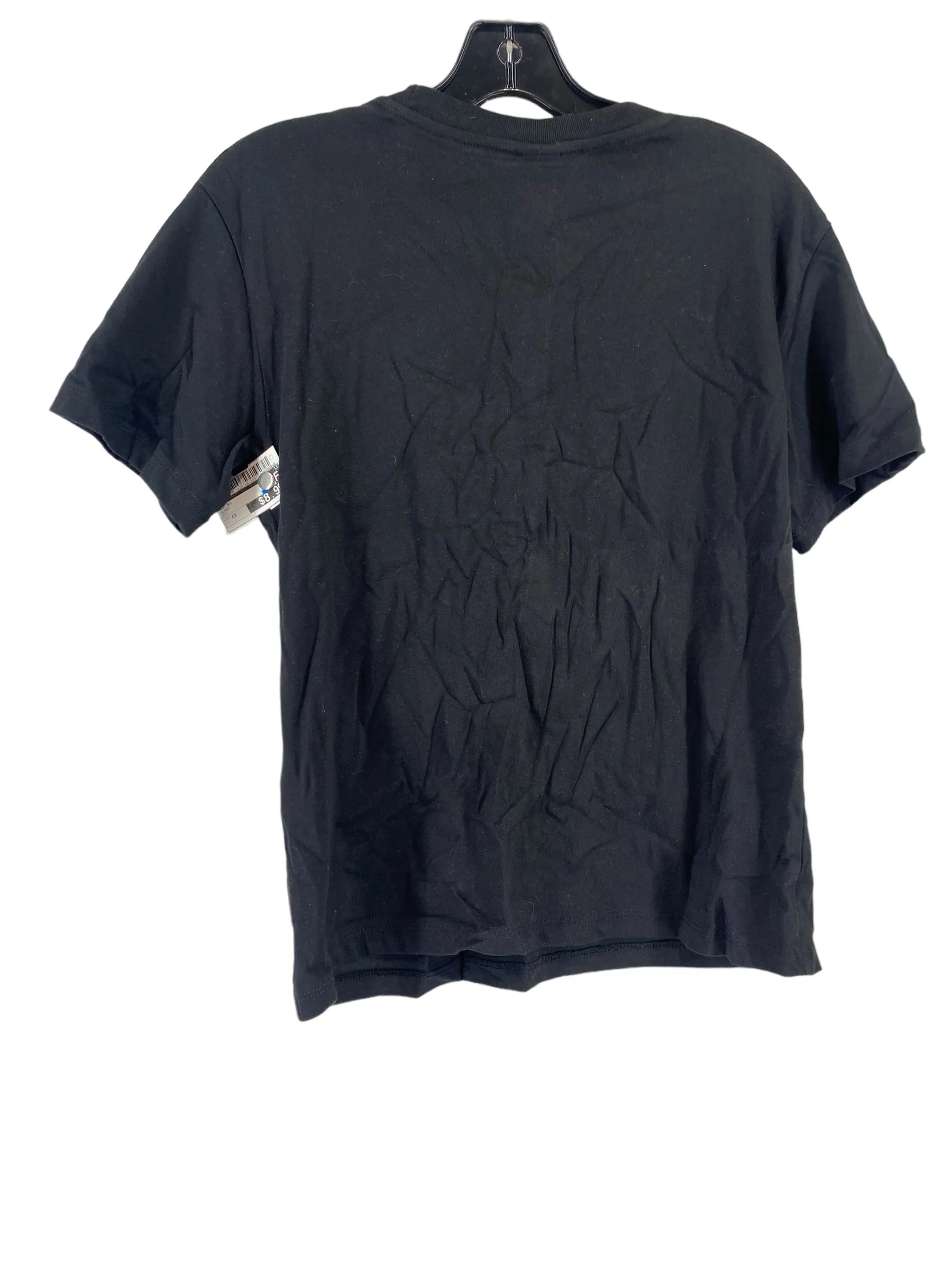 Black Top Short Sleeve H&m, Size Xs