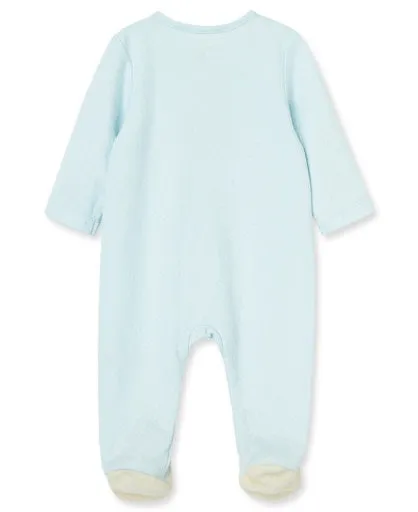 Blue Cute Bear Footie