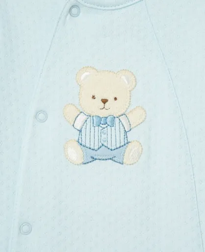 Blue Cute Bear Footie