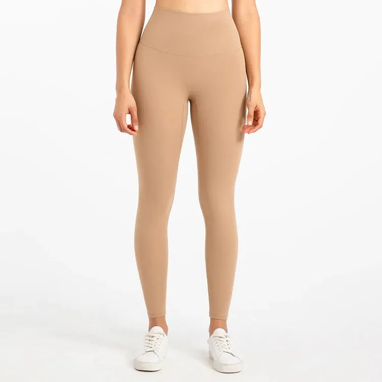 Buttery Soft High Waist Sports Leggings for Women - No Front Seam Yoga Pants