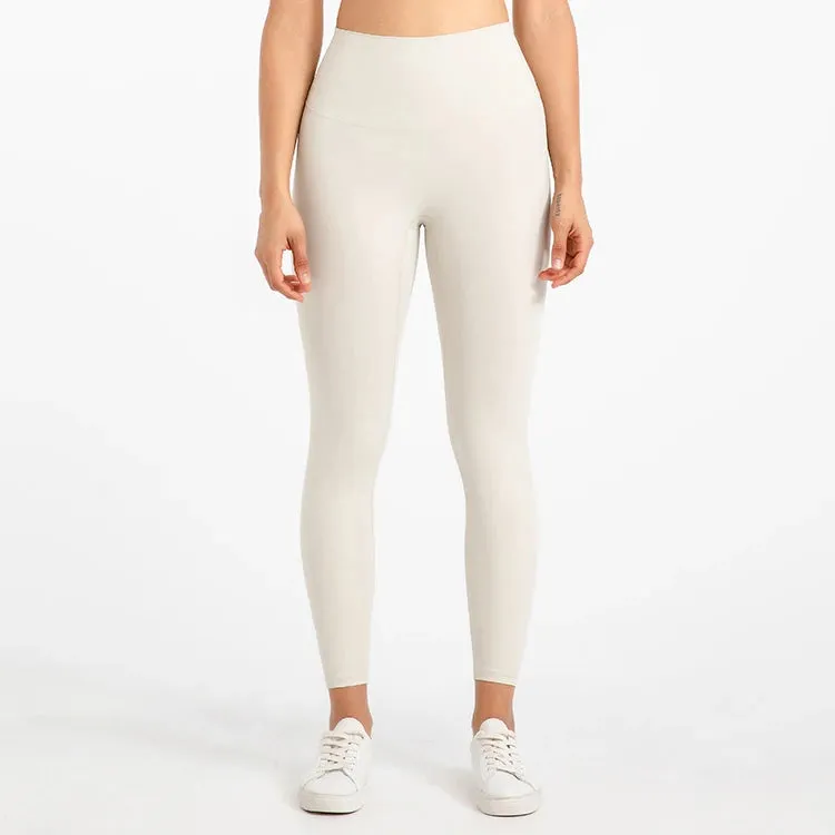 Buttery Soft High Waist Sports Leggings for Women - No Front Seam Yoga Pants
