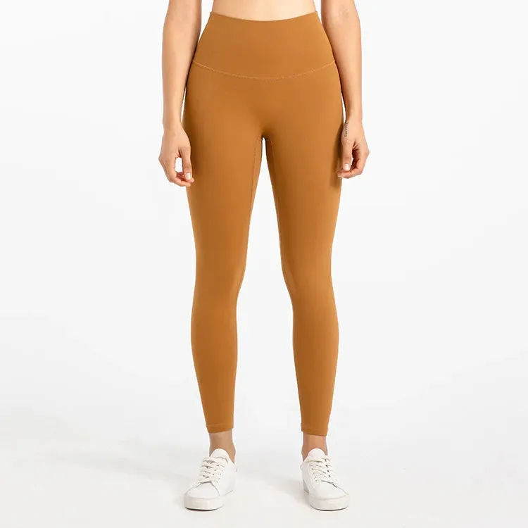 Buttery Soft High Waist Sports Leggings for Women - No Front Seam Yoga Pants