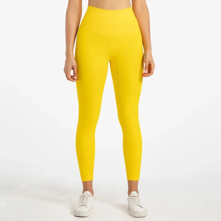 Buttery Soft High Waist Sports Leggings for Women - No Front Seam Yoga Pants