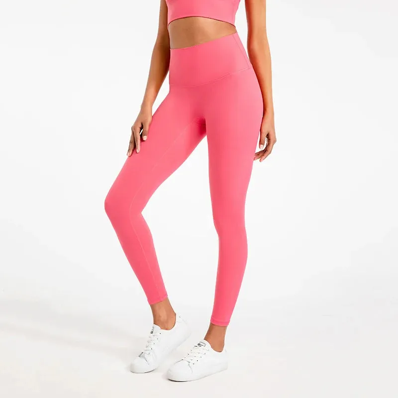 Buttery Soft High Waist Sports Leggings for Women - No Front Seam Yoga Pants