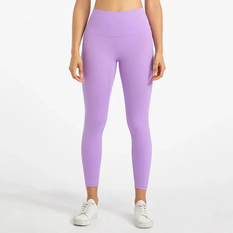 Buttery Soft High Waist Sports Leggings for Women - No Front Seam Yoga Pants