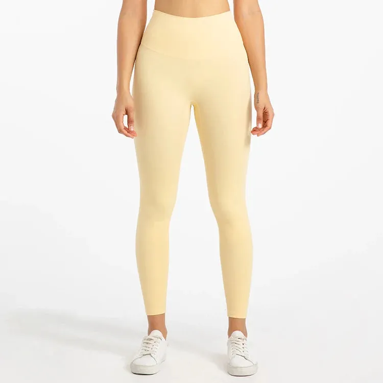 Buttery Soft High Waist Sports Leggings for Women - No Front Seam Yoga Pants