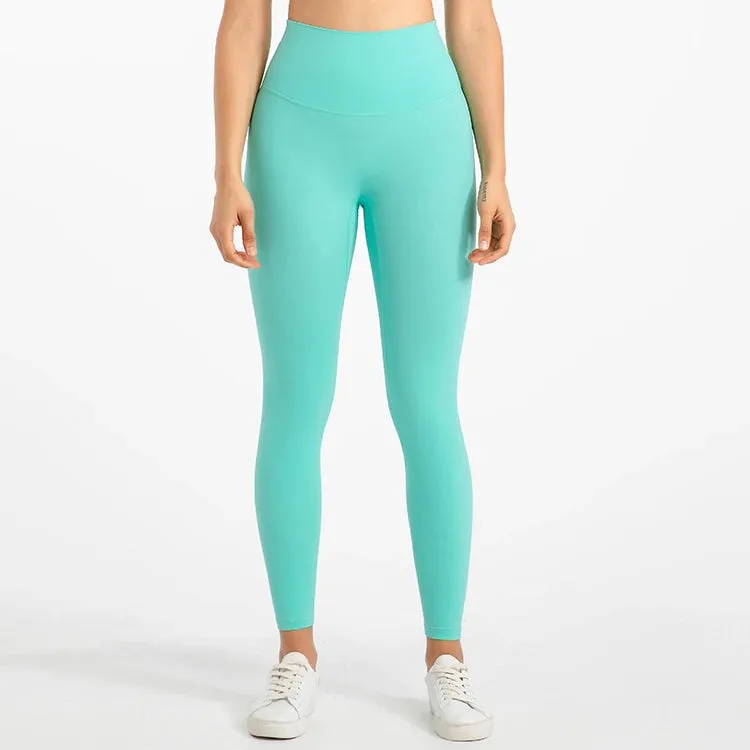 Buttery Soft High Waist Sports Leggings for Women - No Front Seam Yoga Pants