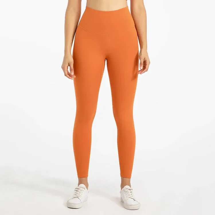 Buttery Soft High Waist Sports Leggings for Women - No Front Seam Yoga Pants