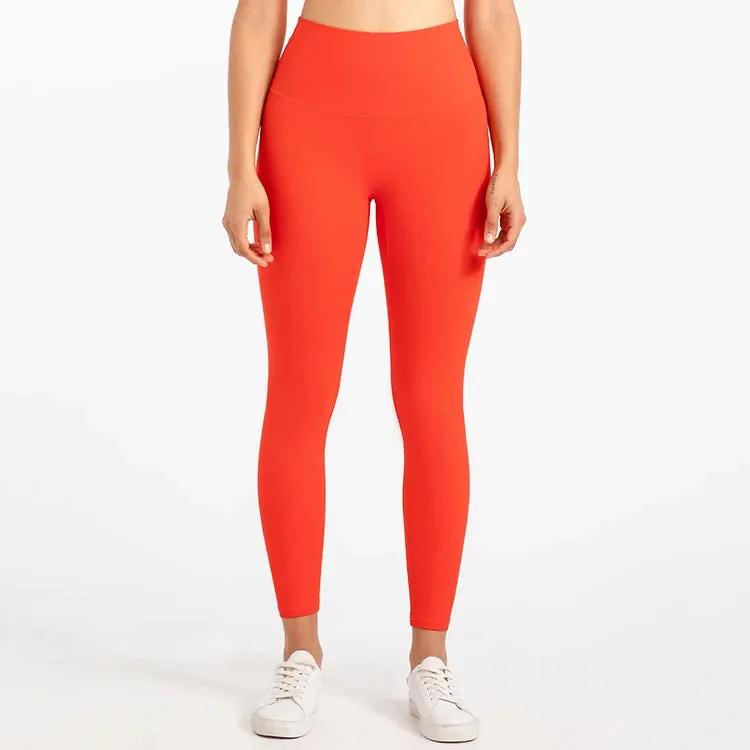 Buttery Soft High Waist Sports Leggings for Women - No Front Seam Yoga Pants