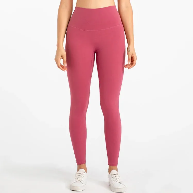 Buttery Soft High Waist Sports Leggings for Women - No Front Seam Yoga Pants