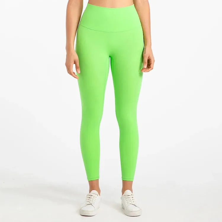 Buttery Soft High Waist Sports Leggings for Women - No Front Seam Yoga Pants