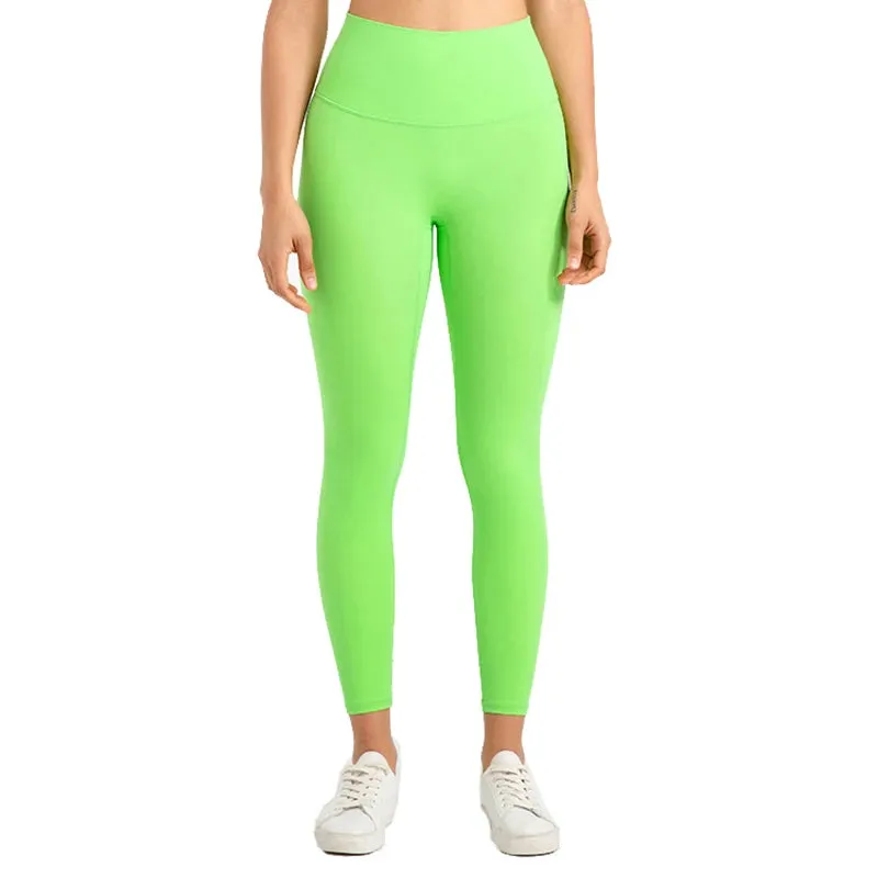 Buttery Soft High Waist Sports Leggings for Women - No Front Seam Yoga Pants