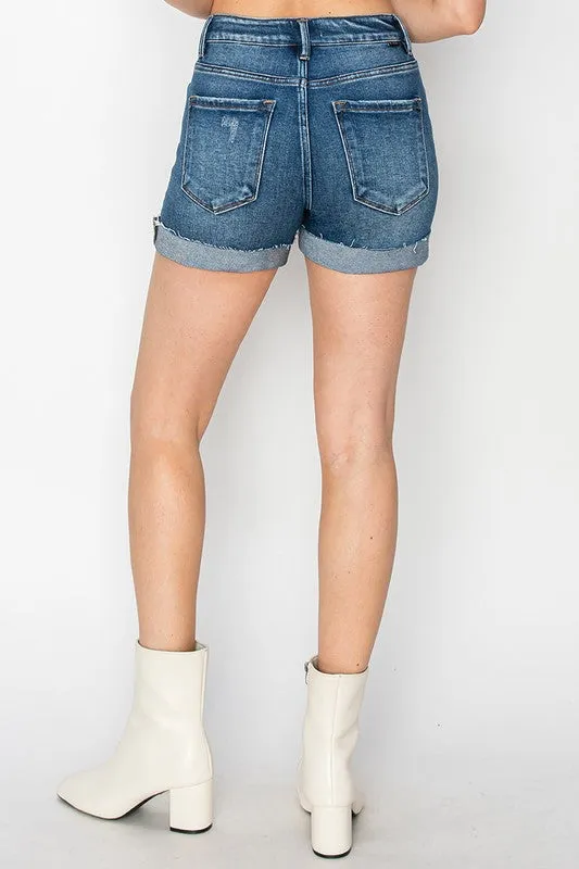 Button Down Cuffed Shorts