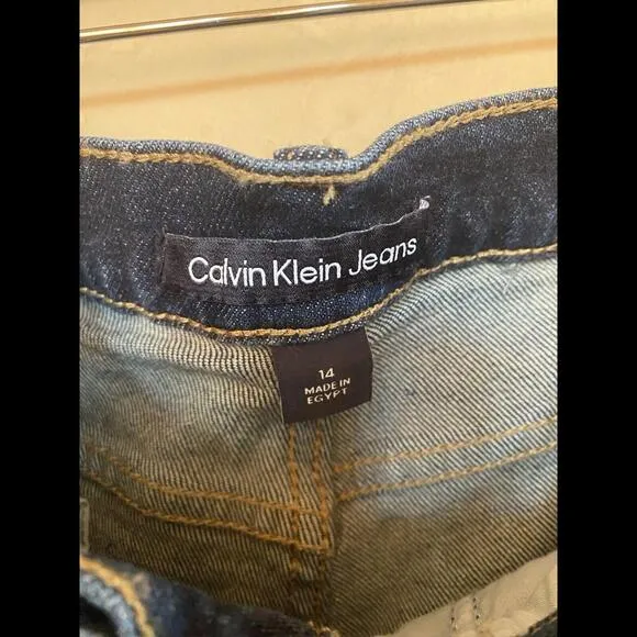 Calvin Klein Women's Jean Shorts Blue | Size 14