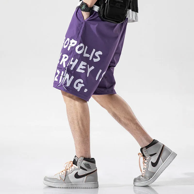 Cargo shorts casual man loose