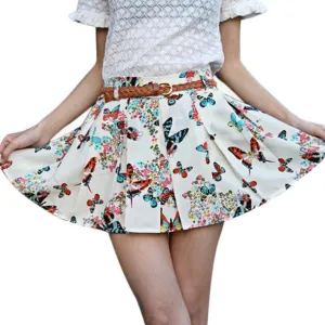 Casual Summer Style Skirt Fashion Chiffon Mini Flower Skirt Shorts #LSIW