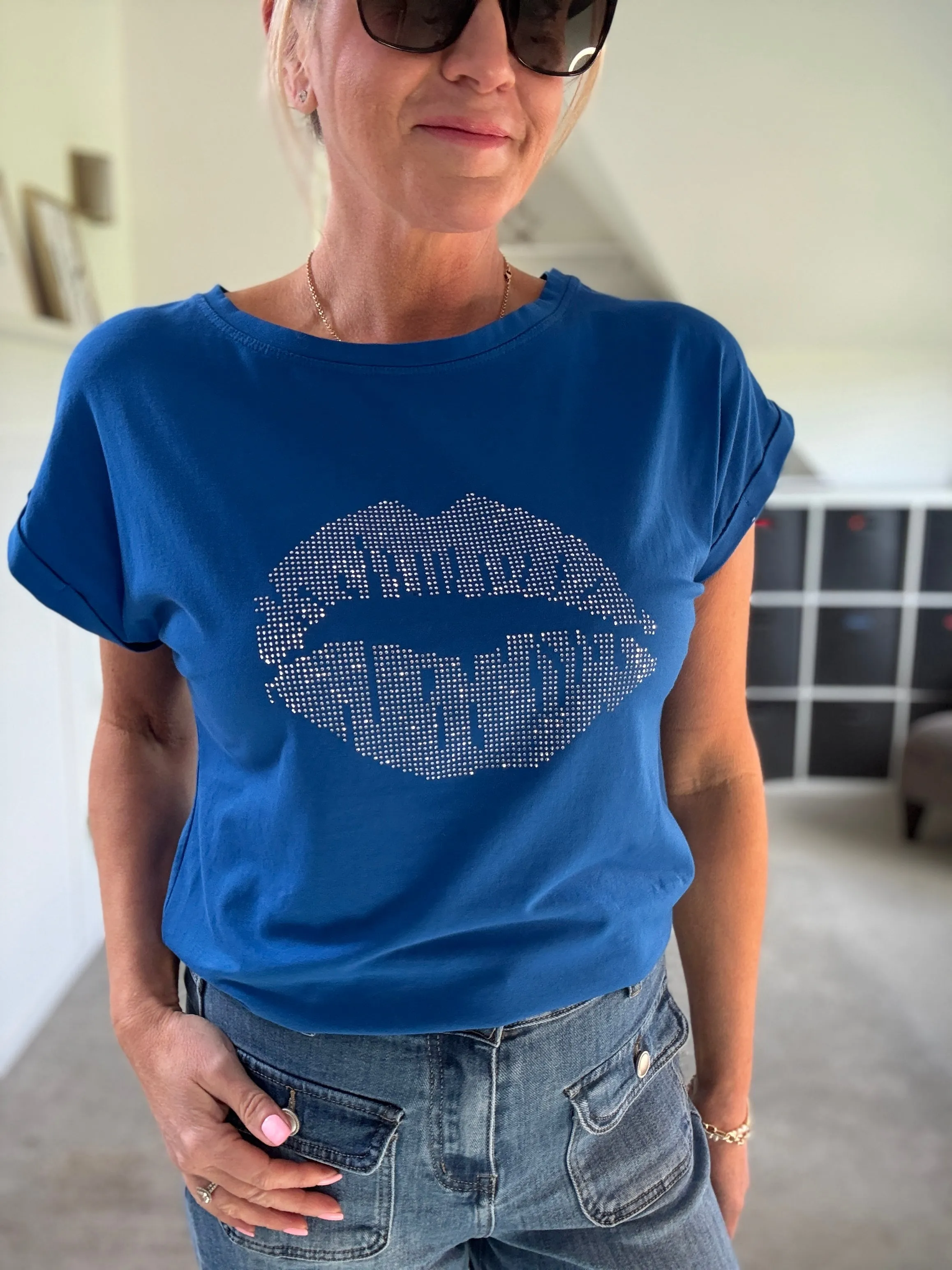 Charcoal Grey Lips T Shirt