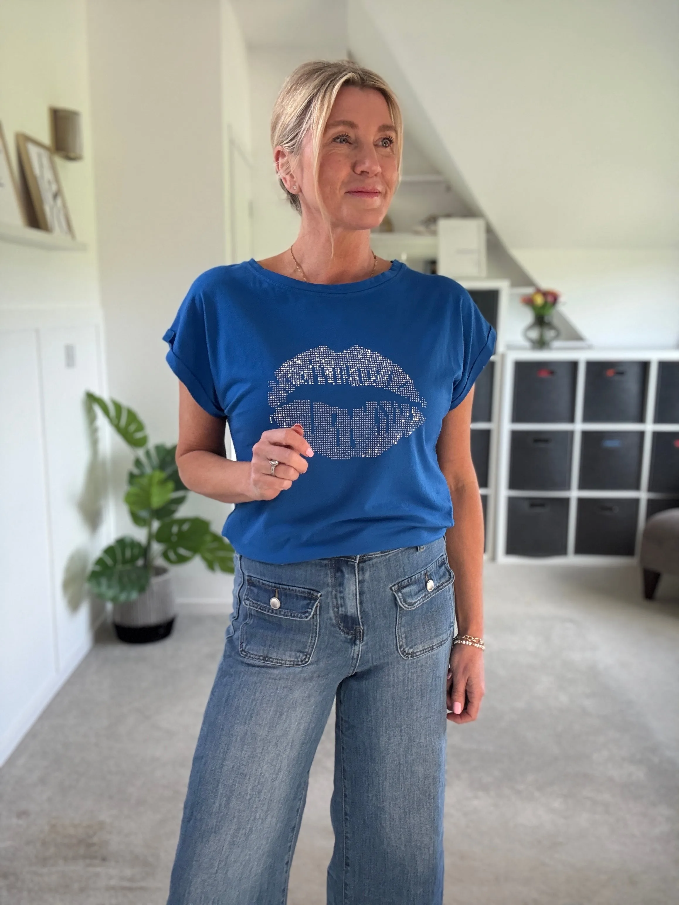 Charcoal Grey Lips T Shirt