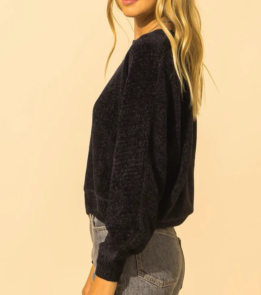 Chenille Dolman Sleeve Sweater