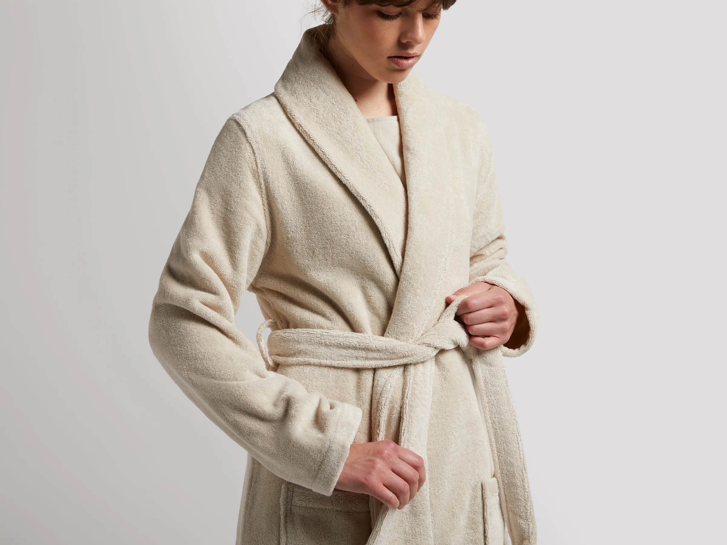 Classic Turkish Cotton Robe (Bone)